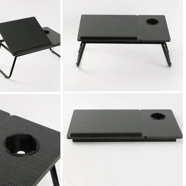 Ceruzo Adjustable Folding Laptop Table with Cup Holder – 5 Height Levels.