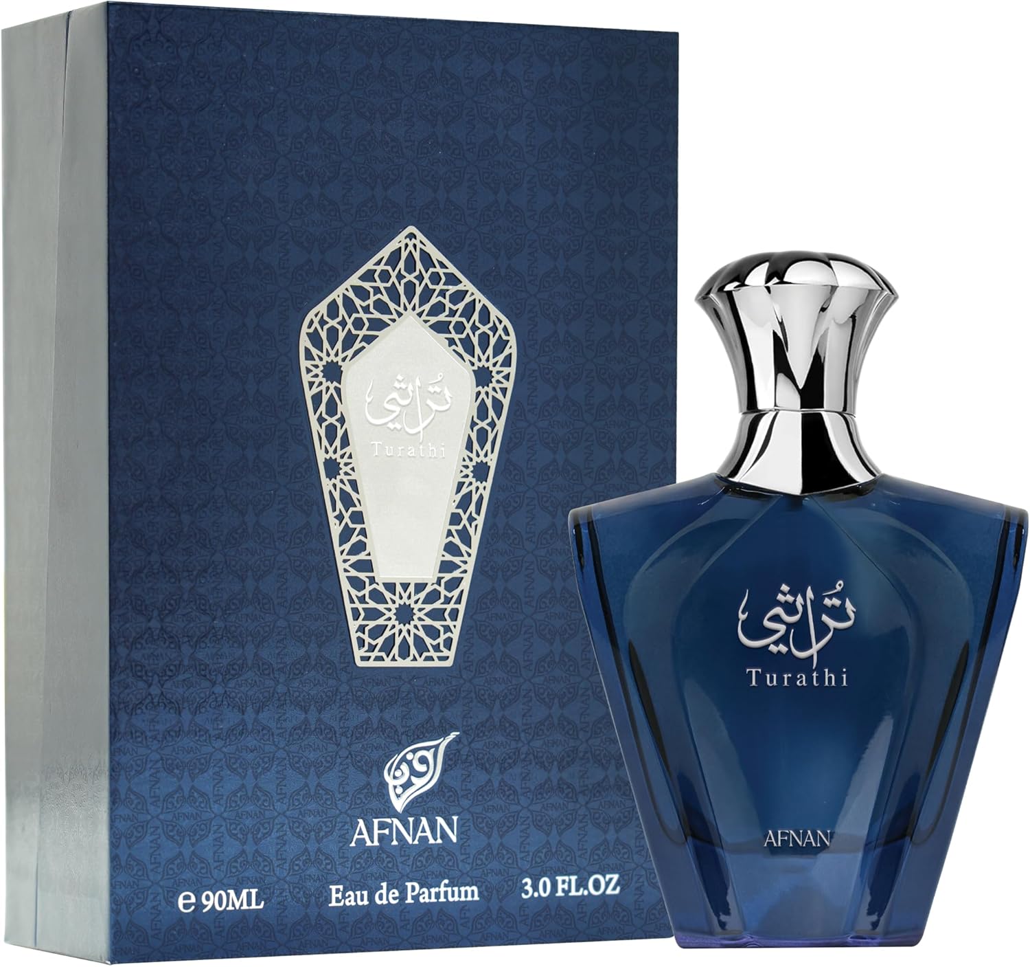Afnan Turathi Blue Eau De Parfum Men’s Fragrance 90ml Long Lasting Luxury Scent Deluxe.