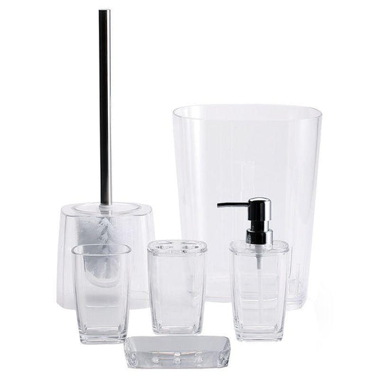 Bergner 6 Piece Bathroom Set With Essential Bath Accessories For Tidy Home Organization.