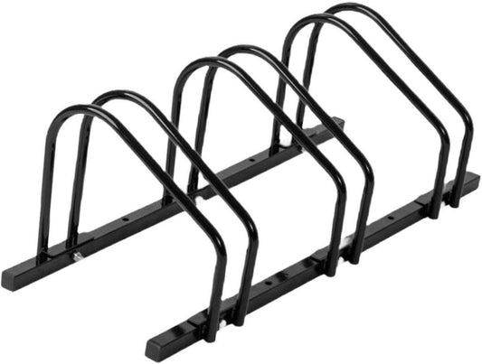 Metal Bike Rack For 3 Bicycles Floor And Wall Mounted Black 100 Cm Heavy Duty Storage Solution.