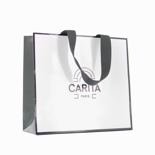 Carita Paris Ivory Shopping Bag – Luxuriöse GWP-Einkaufstasche aus Karton (Größe S)