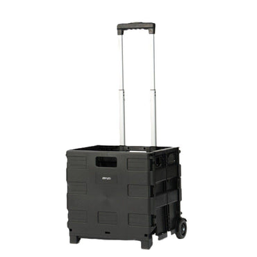 Ceruzo Folding Trolley with 30L Crates - Portable Storage Cart.