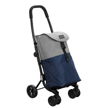 Playmarket Ceruzo Go Four Grocery Trolley - 43.5L Blue/Grey.