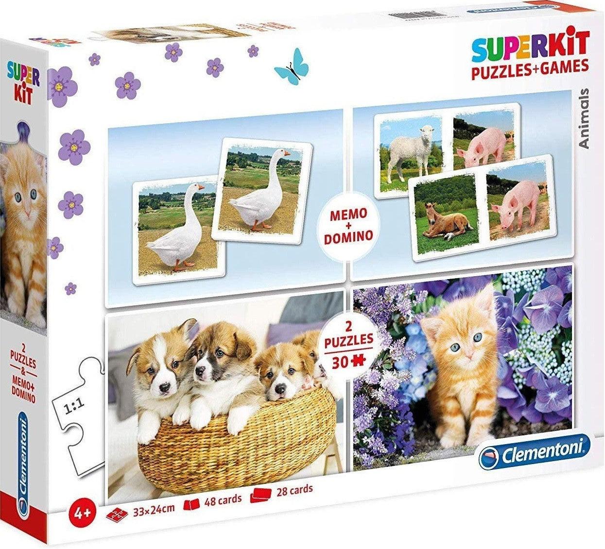 Clementoni SuperKit Animals Puzzle Set – Educational Toy 4+ Years.