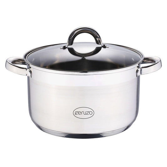Stainless Steel Cooking Pot – 6.3 Liter Capacity.