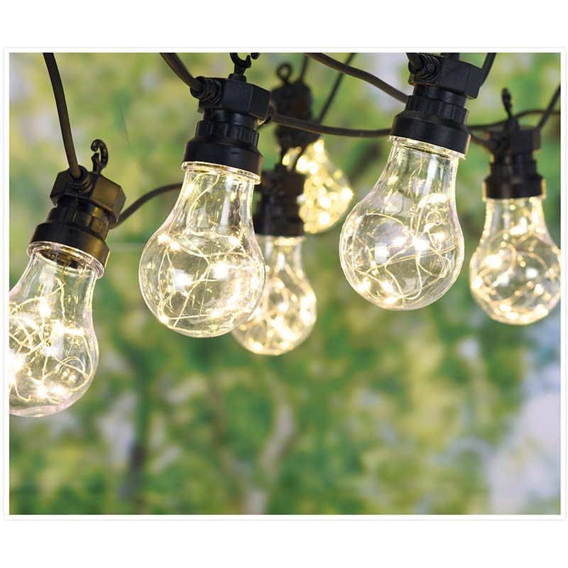 Feestverlichting - 10 Lamps - 100 Led - Warm Wit - Afanaya