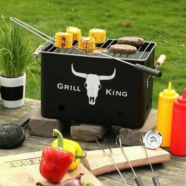 Grill King Black Nonstick BBQ Grill Pan – Indoor & Outdoor.