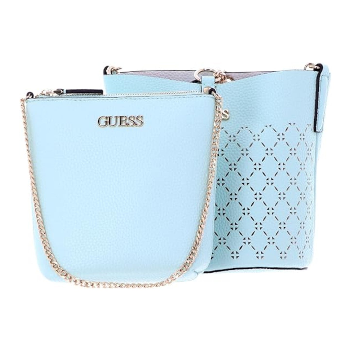 Guess Amara Surf Blue Handtasche — Luxuriöse Kunstledertasche für Damen