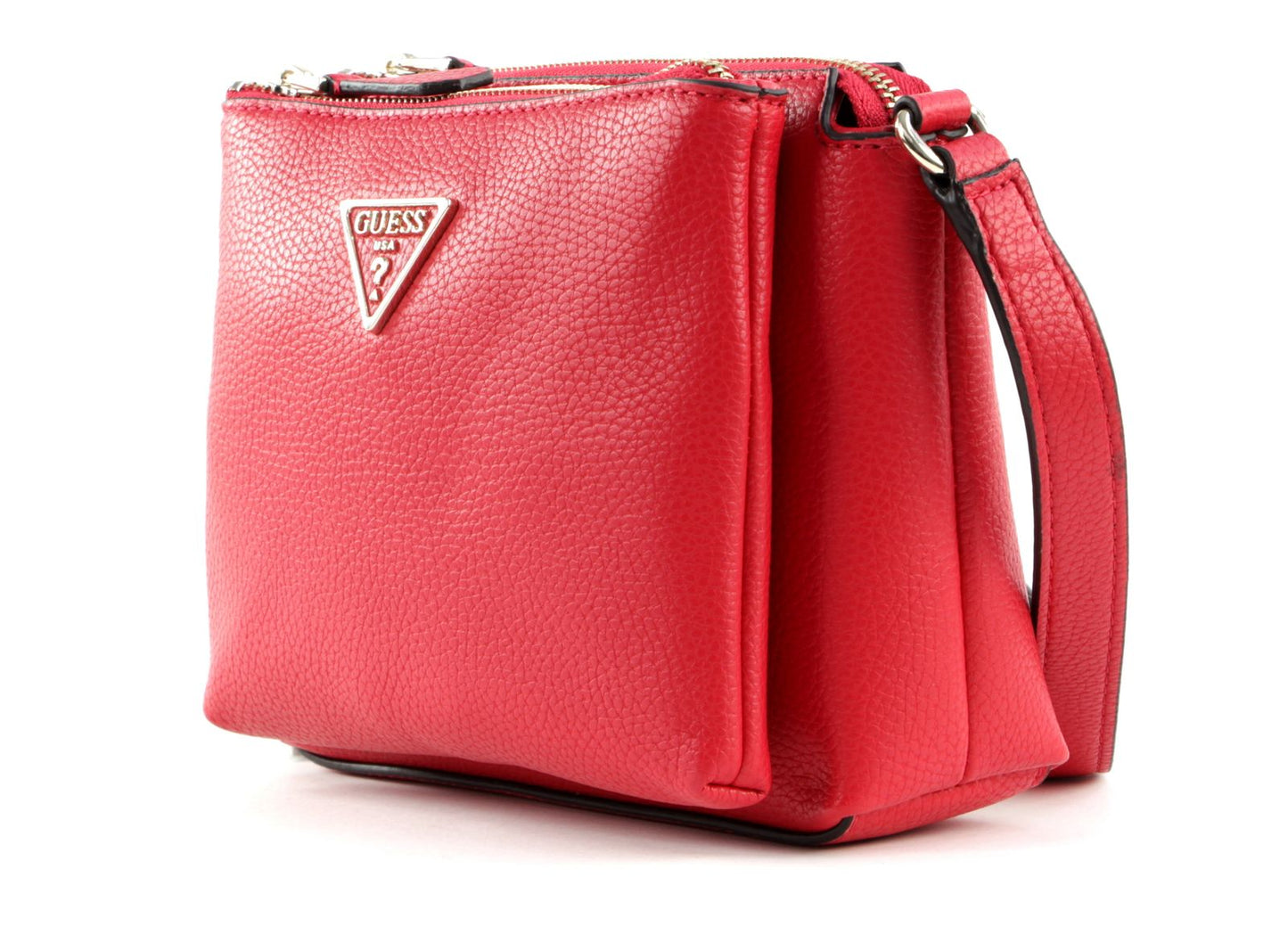 Sac Bandoulière Guess Becca Textile Rouge – Sac à Main Designer Élégant pour Femme