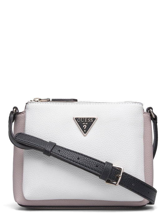 Guess, Becca, Textil Umhängetasche, Weiß Pink, Für Damen