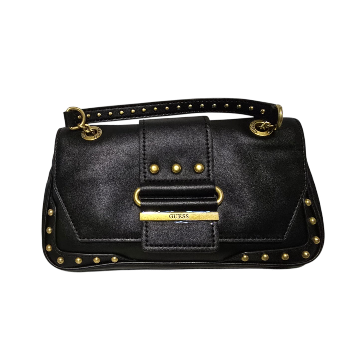 Guess, Belle, Kunstleder, Gürtel, Magnetverschluss, Textil-Umhängetasche, Schwarz, VG774421, 29 x 15 x 4 cm, Für Frauen