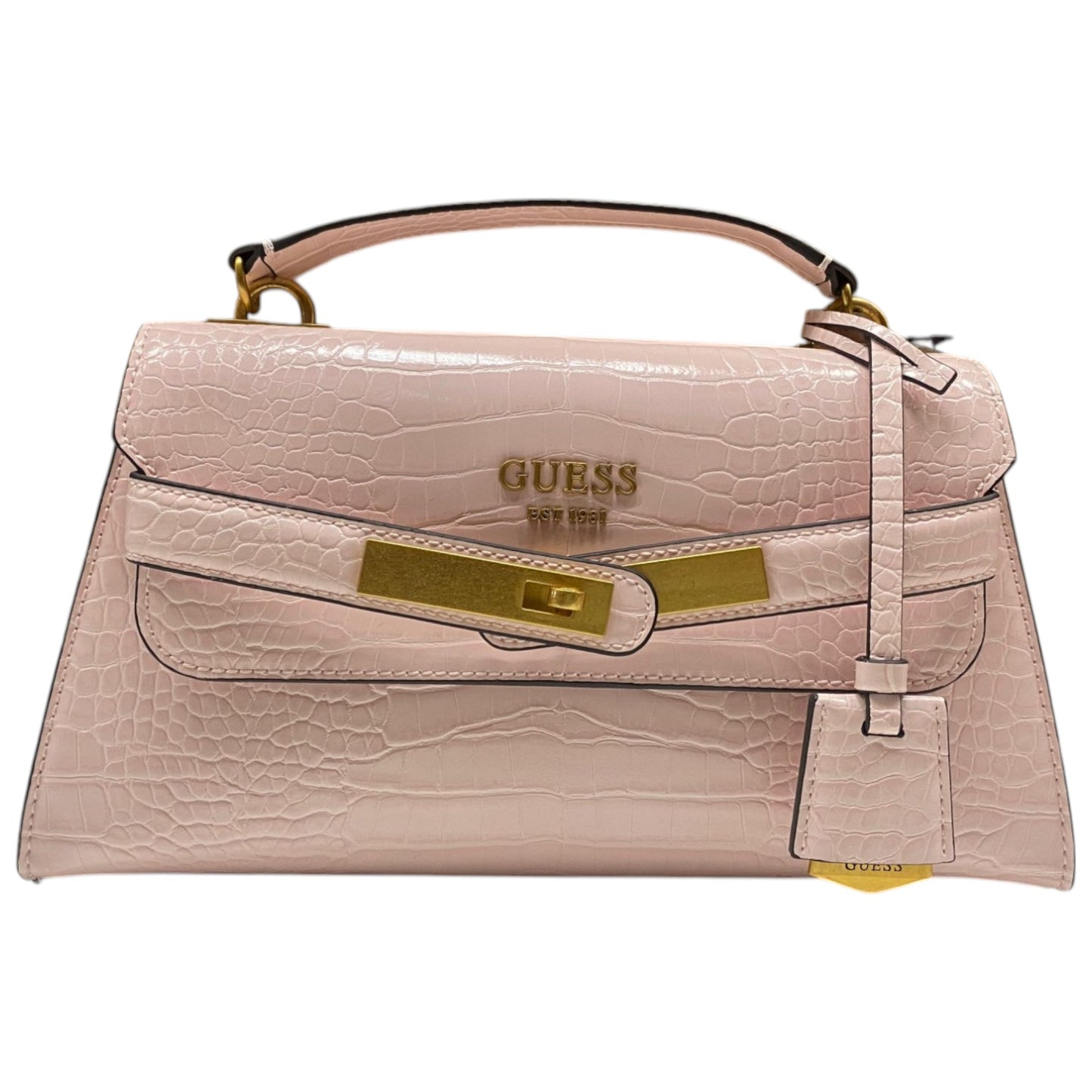 Guess Enisa Powder Pink Polyurethan Handtasche für Damen – Luxuriöse Designertasche (29x16,5x11 cm)
