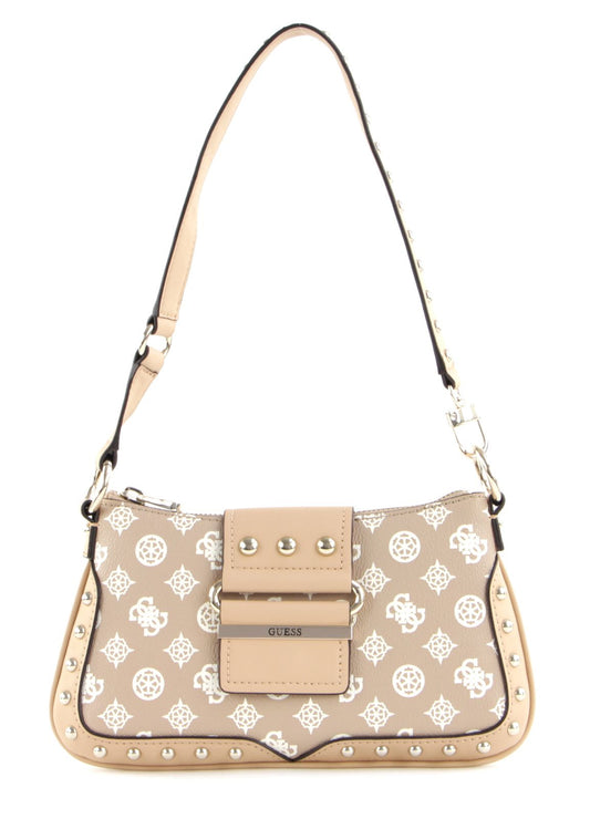 Guess, Greta, Textilhandtasche, Mini, Sand, hwvb81 29210, 16 x 29 x 5,3 cm