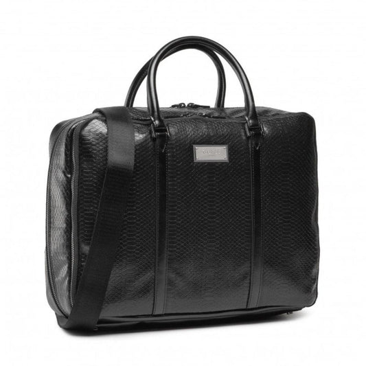 Guess Men's Leather Briefcase Black Laptop Bag 40x30x9cm.