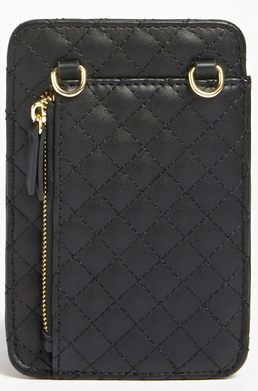 Guess Women's Phone Pouch Black Polyurethane 16.5x3x11cm PW1510P2301.