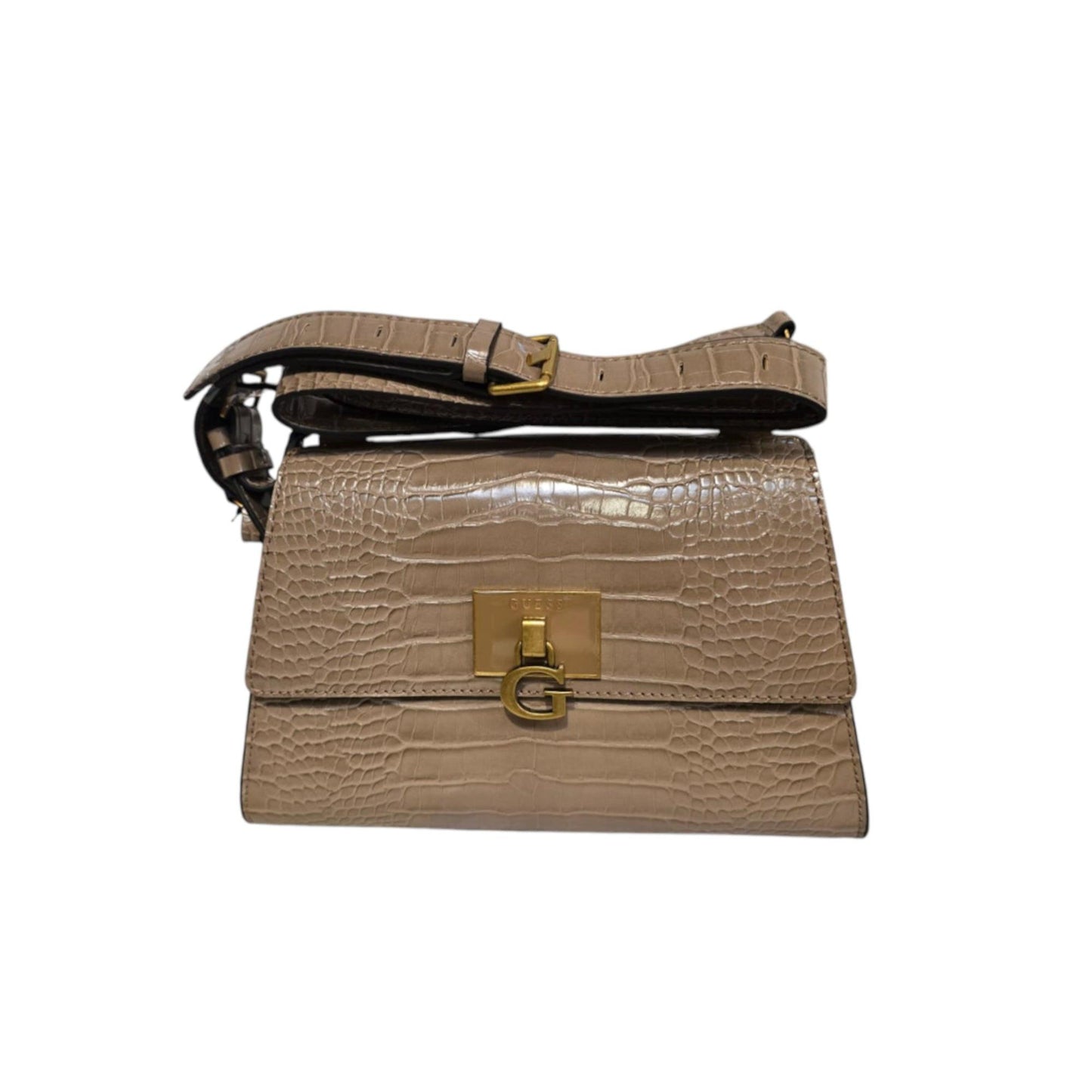 Guess Light Rum Luxury Textile Handbag for Women — Premium Designer Bag.