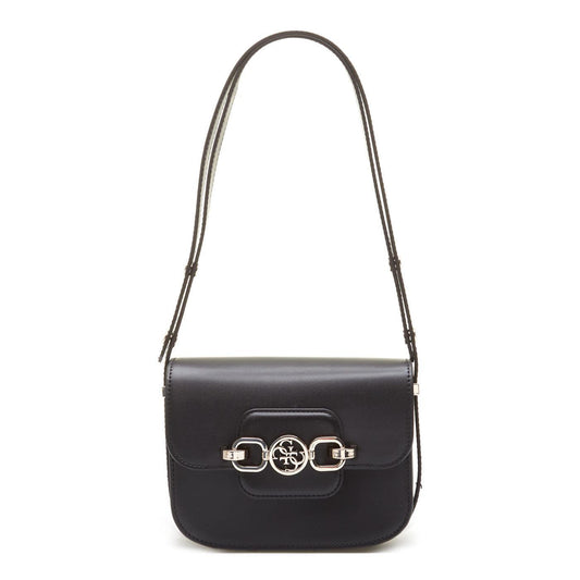 Guess Hensely Convertible Crossbody Flap Bag — Luxury Black Handbag for Women.