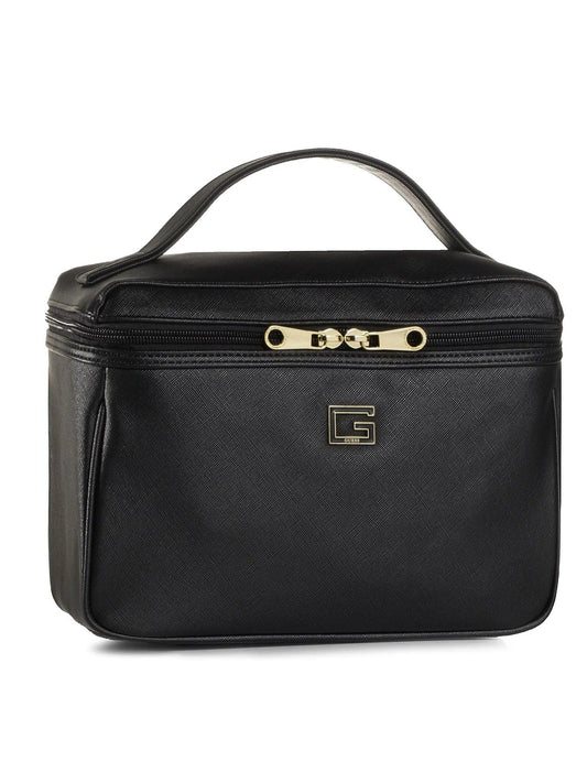 Guess, Nohea Accessories, Synthetic Leather, Textile Bag, Cosmetics, Black, PWNOHE P0360, For Women, 29.5 x 18.5 x 15 cm.