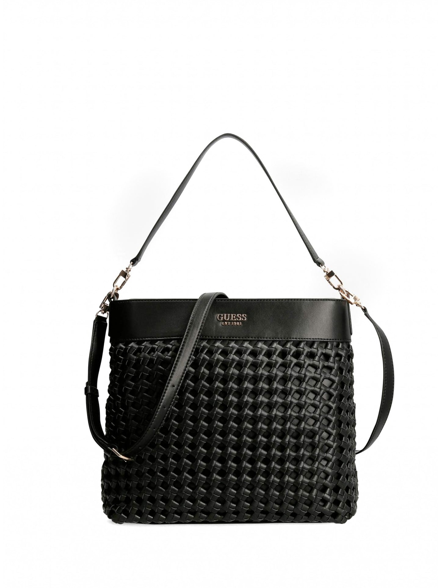 Guess, Sicilia, Fibres synthétiques, Sac textile, Noir, HWWG8490020BLA, Pour femme, 29 x 9 x 24