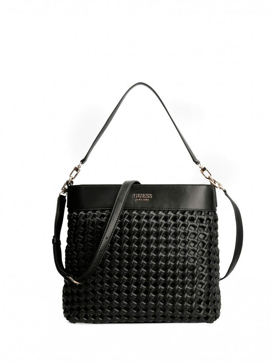 Guess, Sicilia, Artificial Fiber, Textile Bag, Black, HWWG8490020BLA, For Women, 29 x 9 x 24.