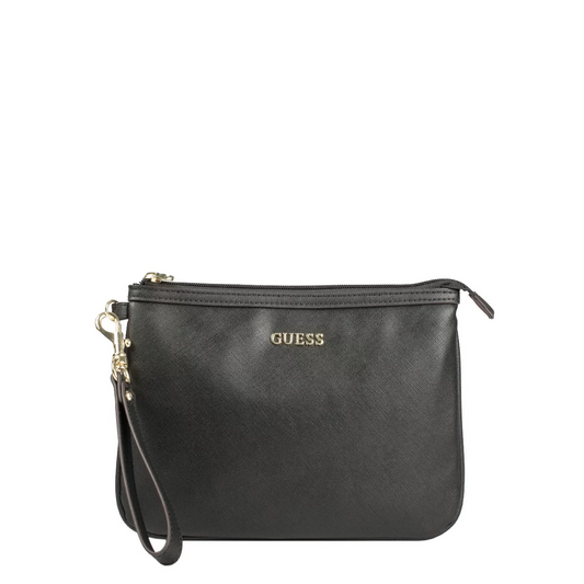 Guess Vanille Synthetic Leather Toiletry Bag Black for Women | 25x19x2cm.
