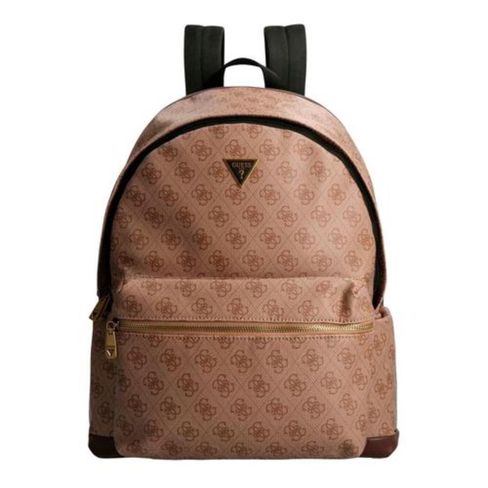 Guess Vezzola Men's Backpack Beige Synthetic Leather 21/33x42.5x14cm.