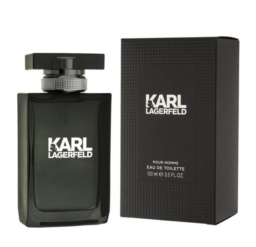Karl Lagerfeld Pour Homme Eau de Toilette 100ml bottle and box, luxury men's fragrance