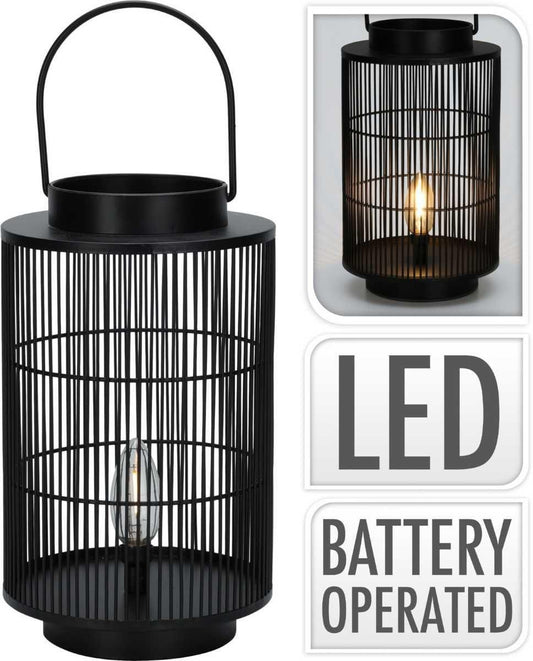 LED Lantern 30 Cm Metal Indoor And Outdoor Safe Cozy Lighting For Home Decor And Relaxed Ambience.