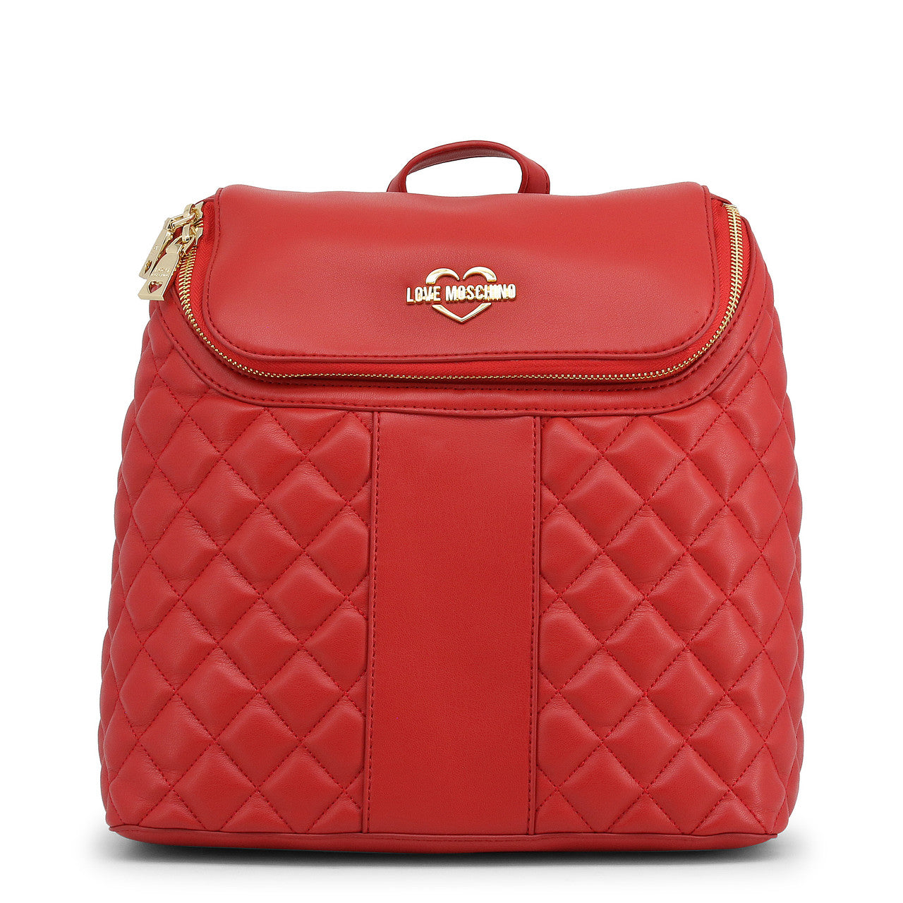 Moschino Love Red Rucksack – Luxuriöse Tasche aus Kunstleder und Textil für Damen