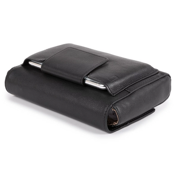 Piquadro Dafne Leather Handbag with RFID Protection Black for Women | 19cm.