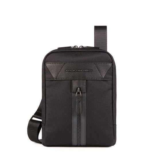 Piquadro Trakai Women's Crossbody Shoulder Bag Black Textile 23x17x5cm.