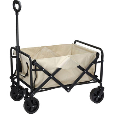 Redcliffs Bolderkar Folding Wagon 73 x 51 x 92 cm Beige With 12.5 cm Wheels And Steel Frame.
