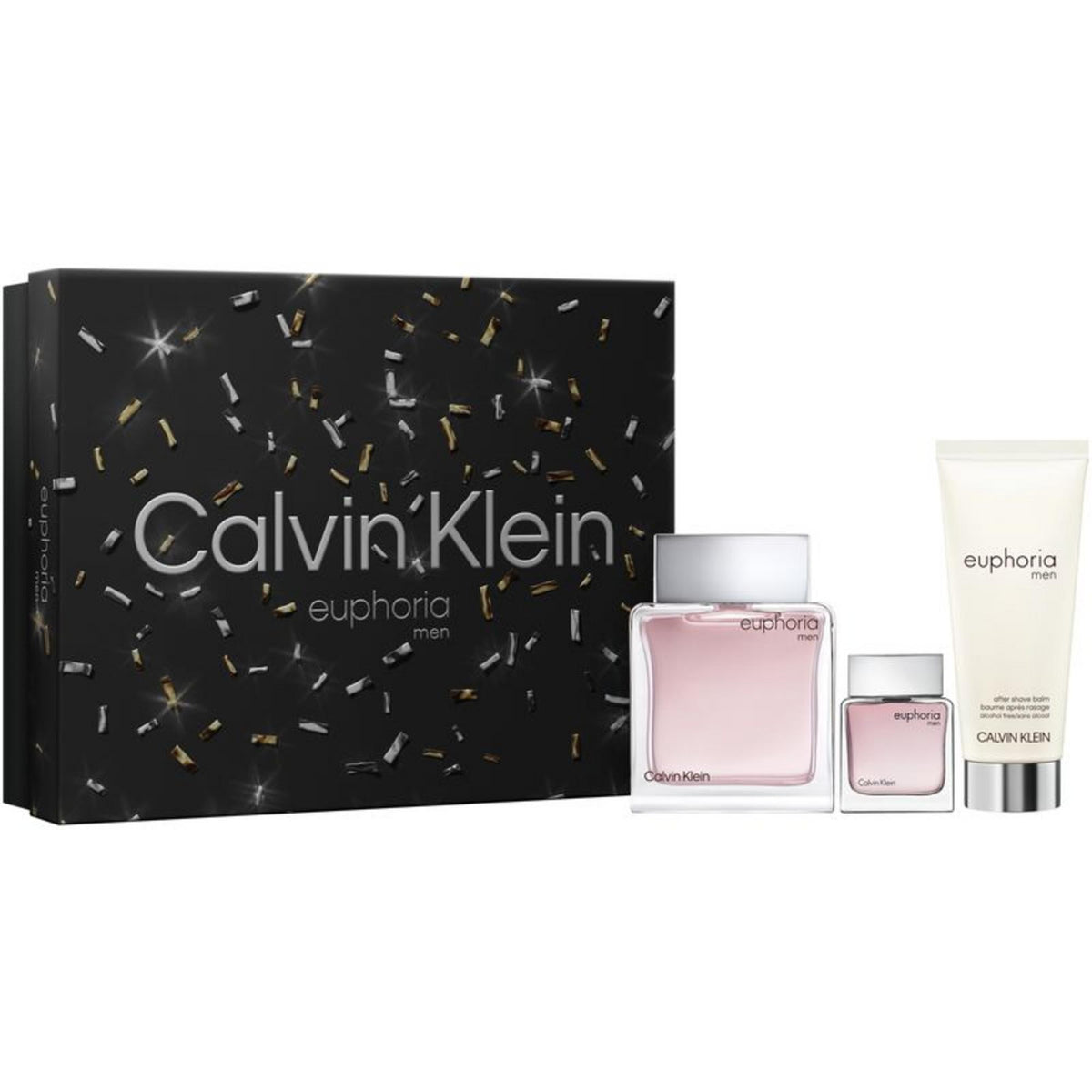 Coffret Calvin Klein Euphoria Homme – EDT 100ml + EDT 15ml + Baume Après-Rasage 100ml – coffret