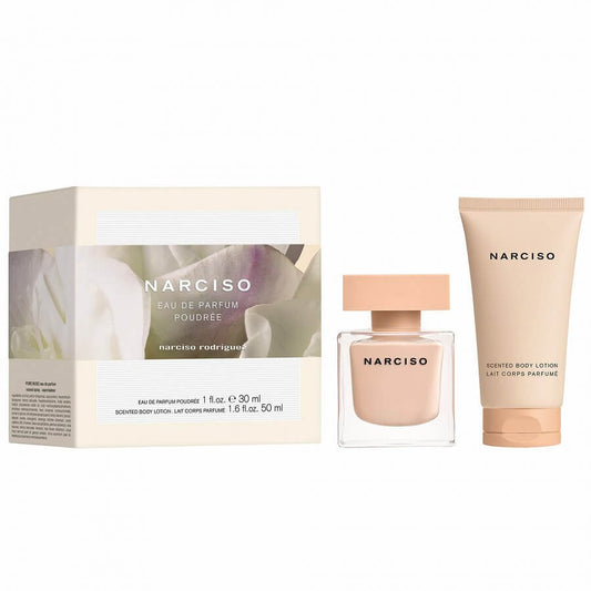 Coffret cadeau Narciso Poudrée de Narciso Rodriguez pour femme - Eau de parfum 30ml et Lait corporel 50ml