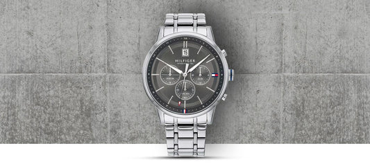 Tommy Hilfiger Men’s Watch Kyle 1791632 Stainless Steel Chronograph with Original Box.
