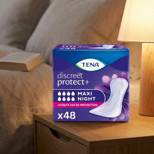 TENA Lady Discreet Maxi Night Serviettes Hygiéniques Nuit 48 pcs
