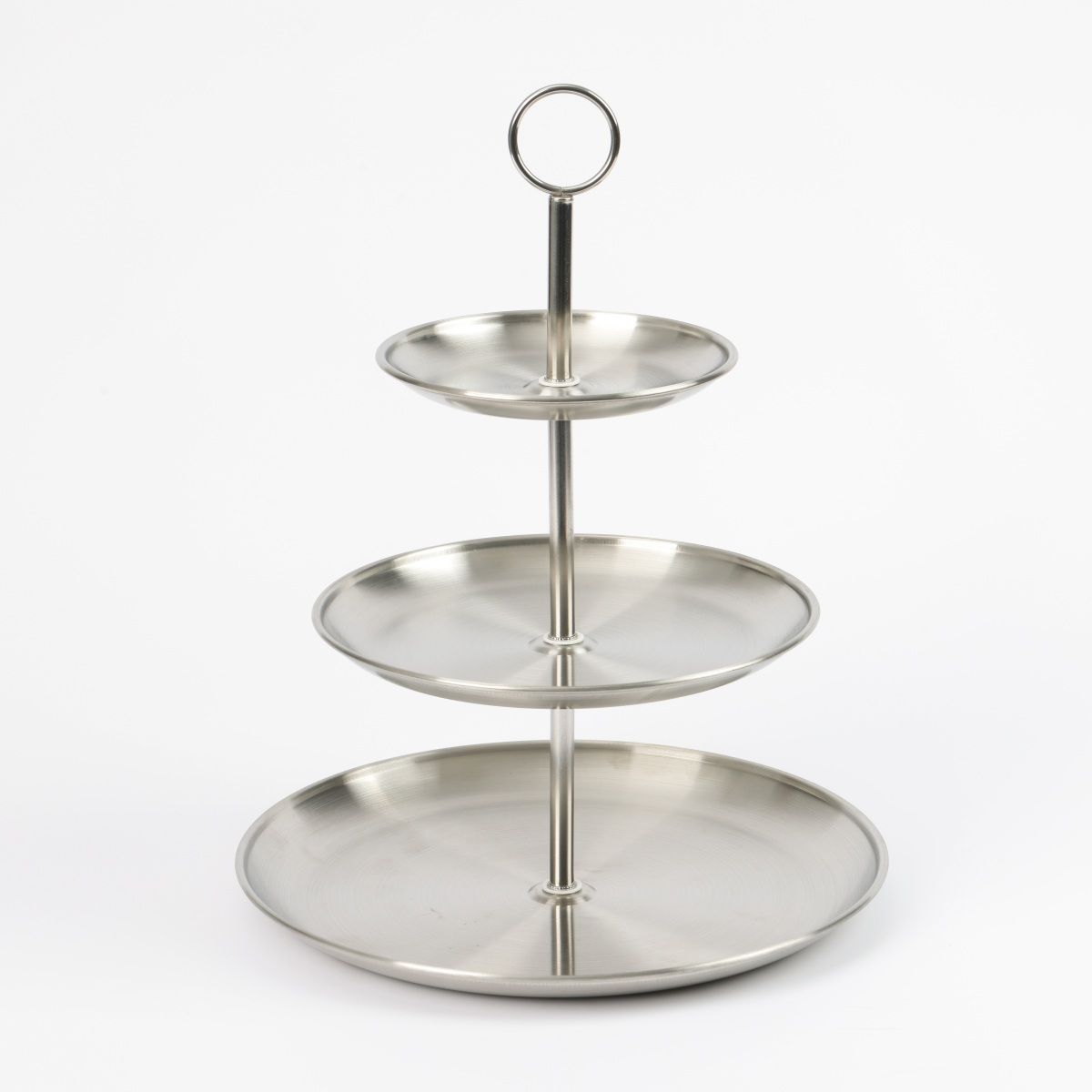 3 Level Shelf Stainless Steel Serving Dish Grand Standard Snacks and Pastries - Afanaya