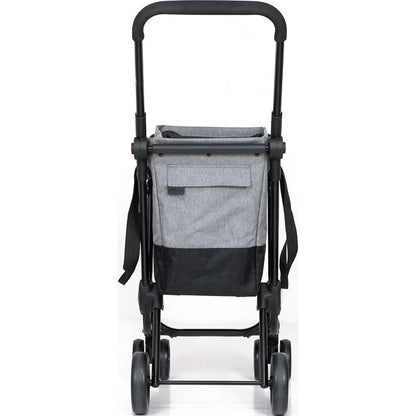 Ceruzo by Playmarket Easy Go Shopping Trolley Foldable Grocery Cart Black/Grey 43.5L Capacity - Afanaya