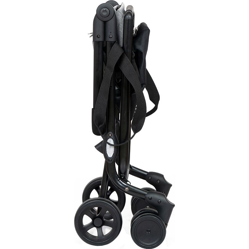 Ceruzo by Playmarket Easy Go Shopping Trolley Foldable Grocery Cart Black/Grey 43.5L Capacity - Afanaya
