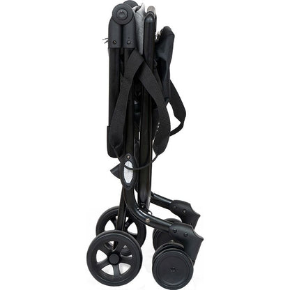 Ceruzo by Playmarket Easy Go Shopping Trolley Foldable Grocery Cart Black/Grey 43.5L Capacity - Afanaya