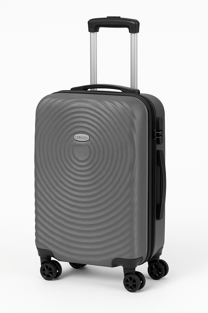 Ceruzo Cabin - Size Suitcase Lightweight 51.5 cm Hand Luggage – Grey - Afanaya