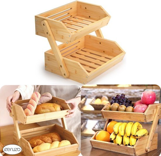 Ceruzo Fruit & Vegetable Rack Multi - Layer Kitchen Storage Organizer for Fresh Produce - Afanaya
