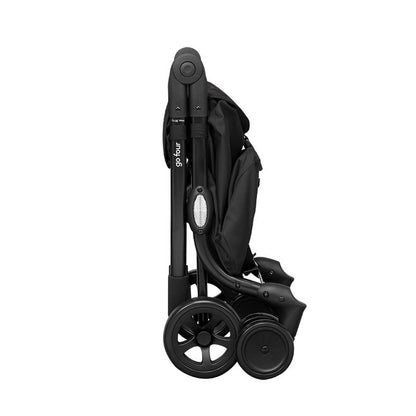 Ceruzo Go Four Shopping Trolley 43.5L Large Capacity Grocery Cart Foldable & Lightweight – Black - Afanaya