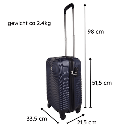 Ceruzo Handbagage Koffer - 51.5 Cm - Blauw - Afanaya