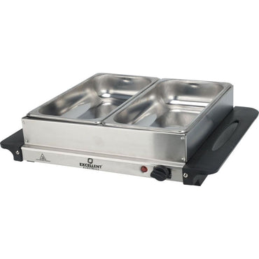 Excellent Electrics Buffetwarmer Met Warmhoudplaat - 2X2.4 Liter - Afanaya