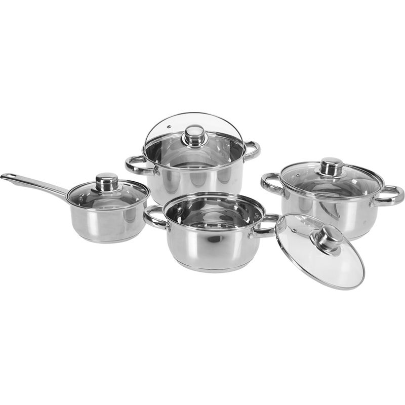 Excellent Houseware Pannenset - 8 - Delig - Rvs - Afanaya