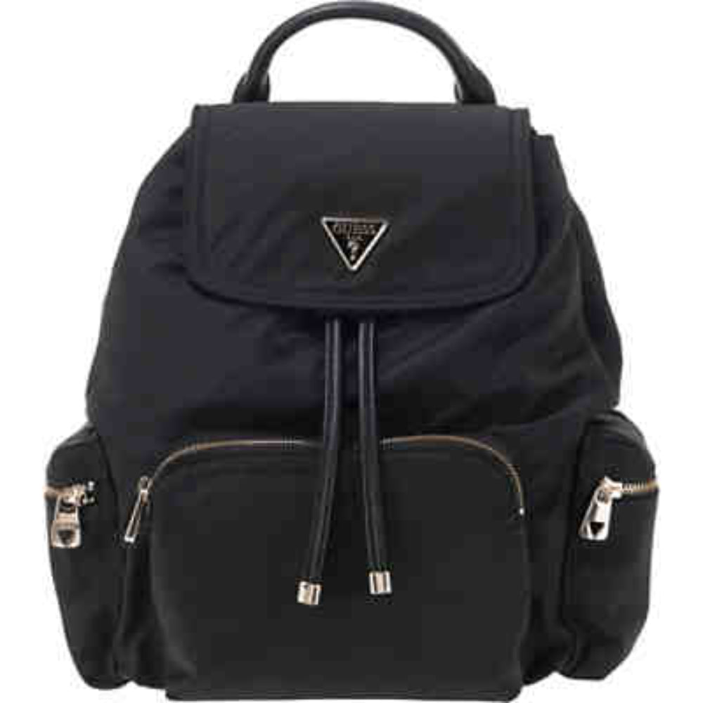 Guess Gemma Black Luxuriöser Textil-Rucksack für Damen Designer-Tasche