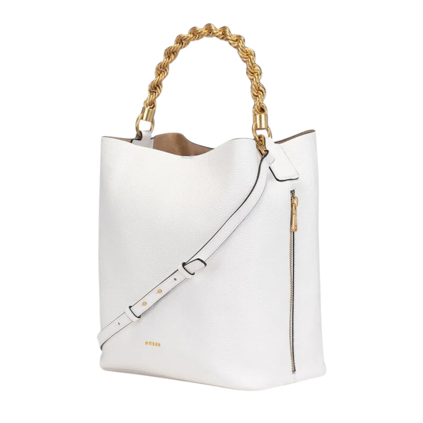 Guess Ivory Luxuriöse Textilhandtasche für Damen – Premium Designer Tasche