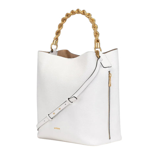 Guess Ivory Luxuriöse Textilhandtasche für Damen – Premium Designer Tasche
