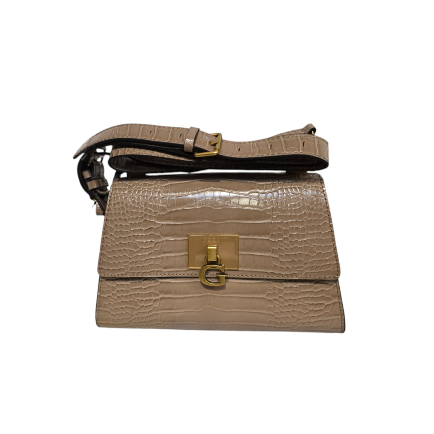 Sac à main textile de luxe Guess Light Rum pour femme — Sac de créateur haut de gamme